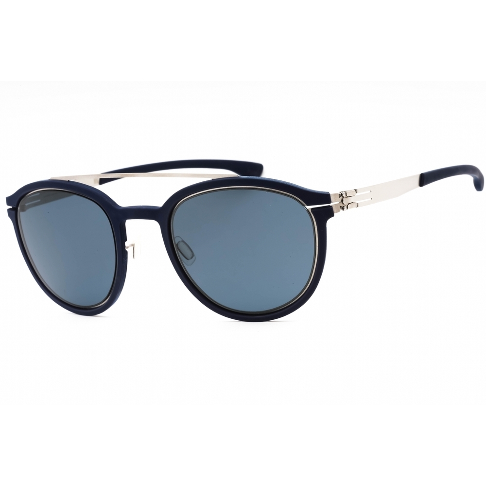 NWT IC Berlin No-Comply-RH0026H16920R14101rb Pearl-Navy-Blue Round Sunglasses